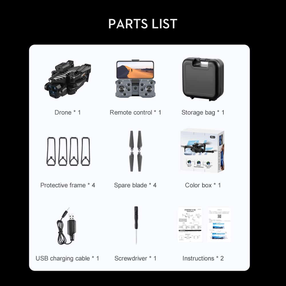 Three Camera Drone Toy Quadcopter Gift K10MAX