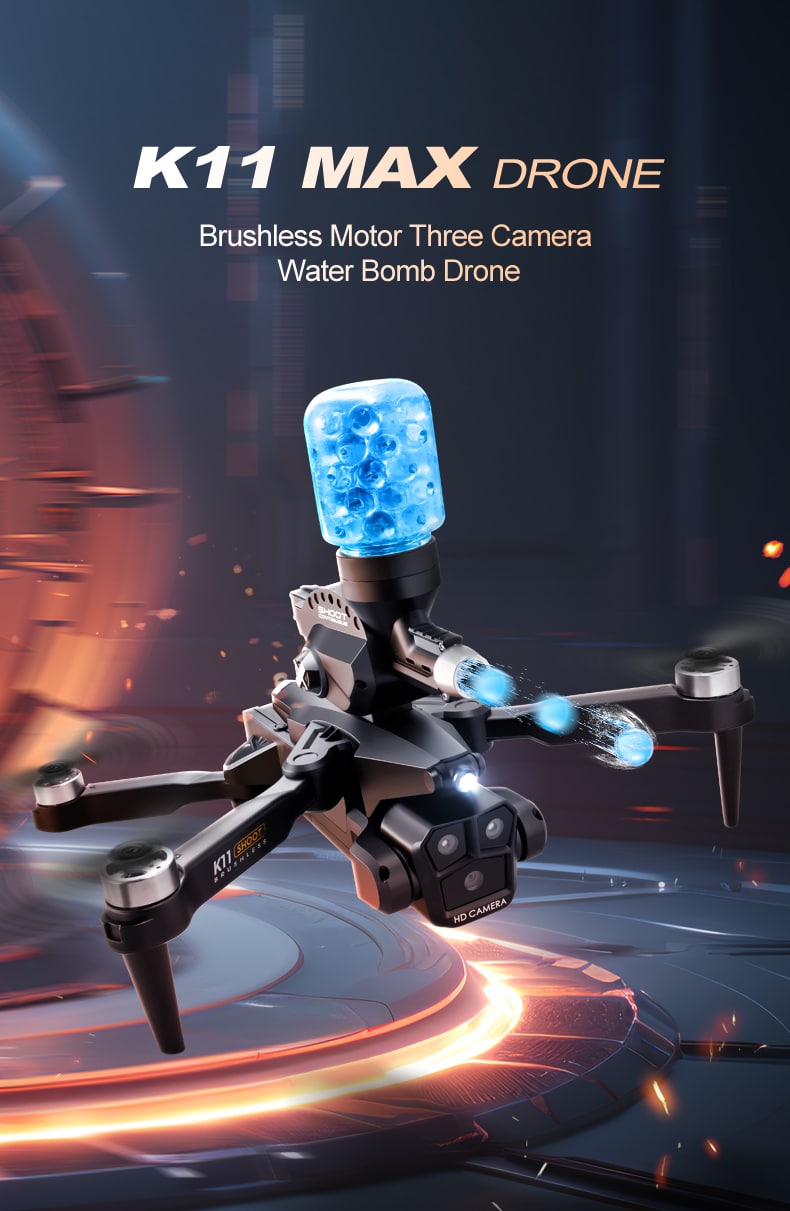 Water Bomb Drone Toy Three Camera UAV K11MX