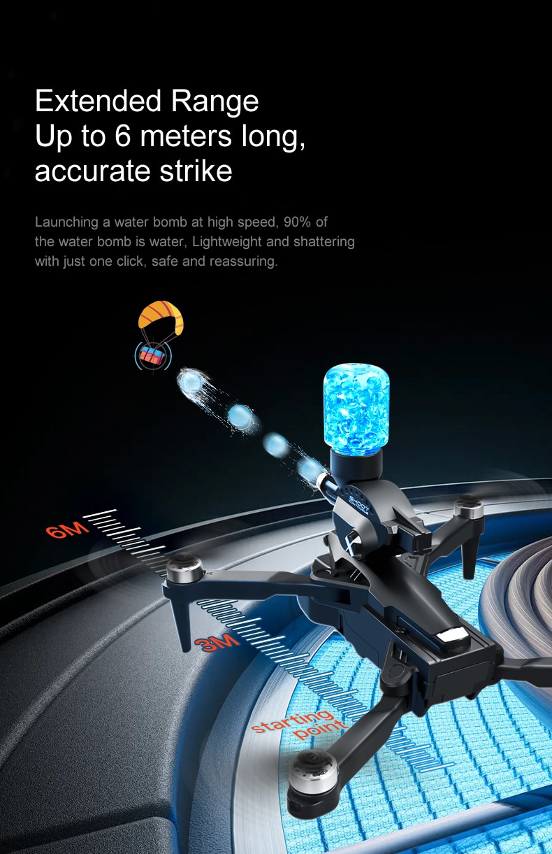 Water Bomb Drone Toy Three Camera UAV K11MX