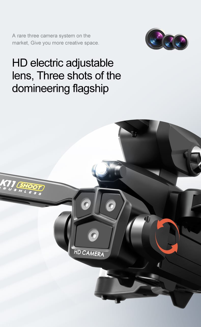 Water Bomb Drone Toy Three Camera UAV K11MX