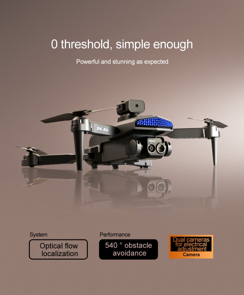 Cool Lights Drone Dual Camera Quadcopter D6Pro