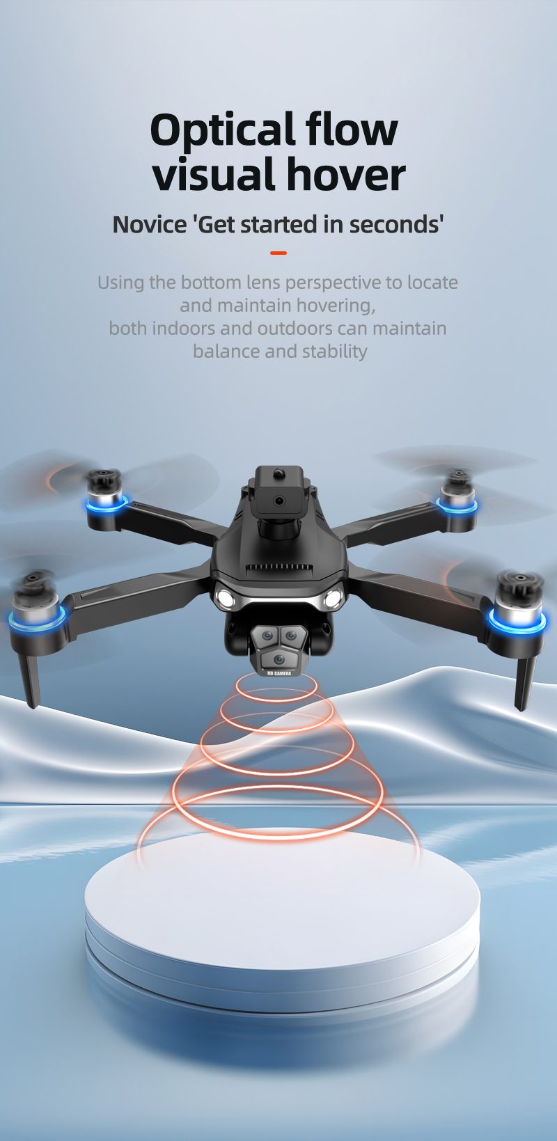 Screen Control Optical Flow Hovering Obstacle Avoidance Drone Toy LF633PRO