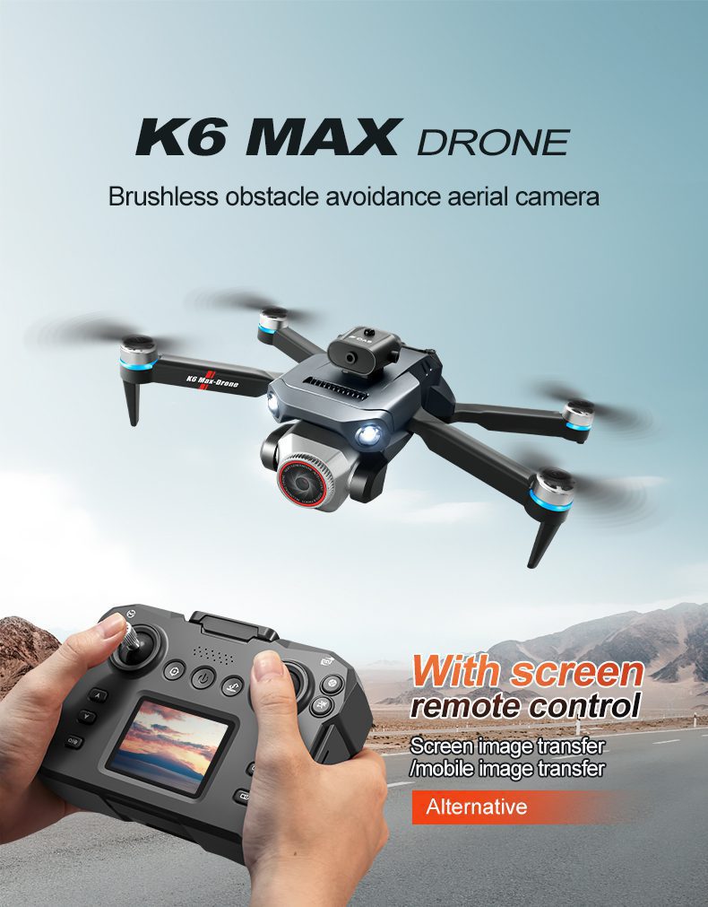 Screen Control Obstacle Avoidance Optical Flow Drone Toy K6MAX