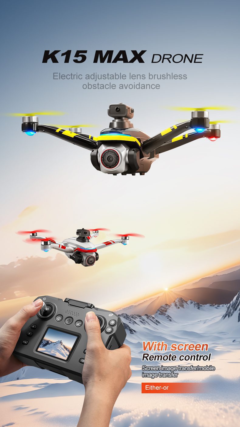 Remote Control Screen Control Optical Flow Camera Drone Toy K15MAX