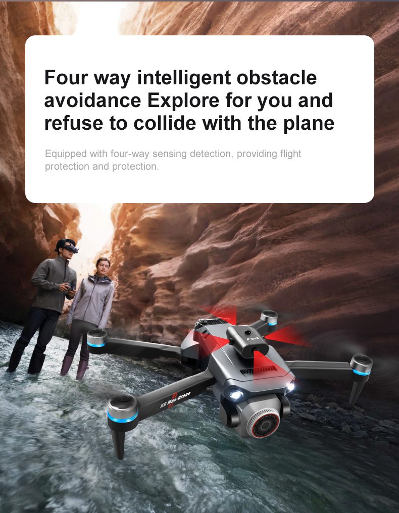 Screen Control Obstacle Avoidance Optical Flow Drone Toy K6MAX