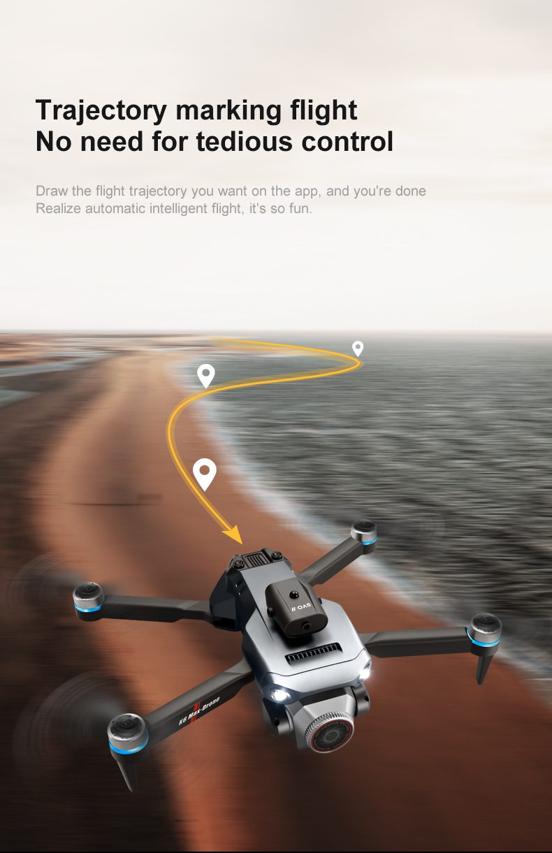 Screen Control Obstacle Avoidance Optical Flow Drone Toy K6MAX