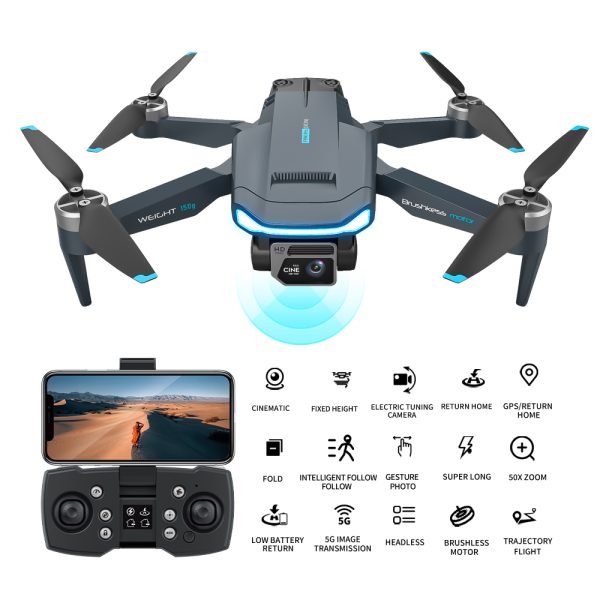 GPS Intelligent Return Dual Camera Mini Drone Toy Airplane F194 - Image 4