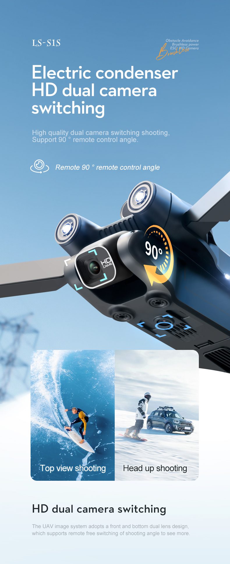 Intelligence Obstacle Avoidance Optical Flow Hovering Camera Drone Toy S1S