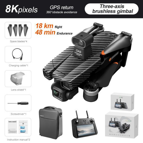 18KM Flight GPS Return ElS Anti Shake 4K HD Professional Camera Drone AE86 - Image 13