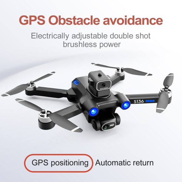 GPS Return Laser Obstacle Avoidance Mini HD Camera Drone S136 - Image 10