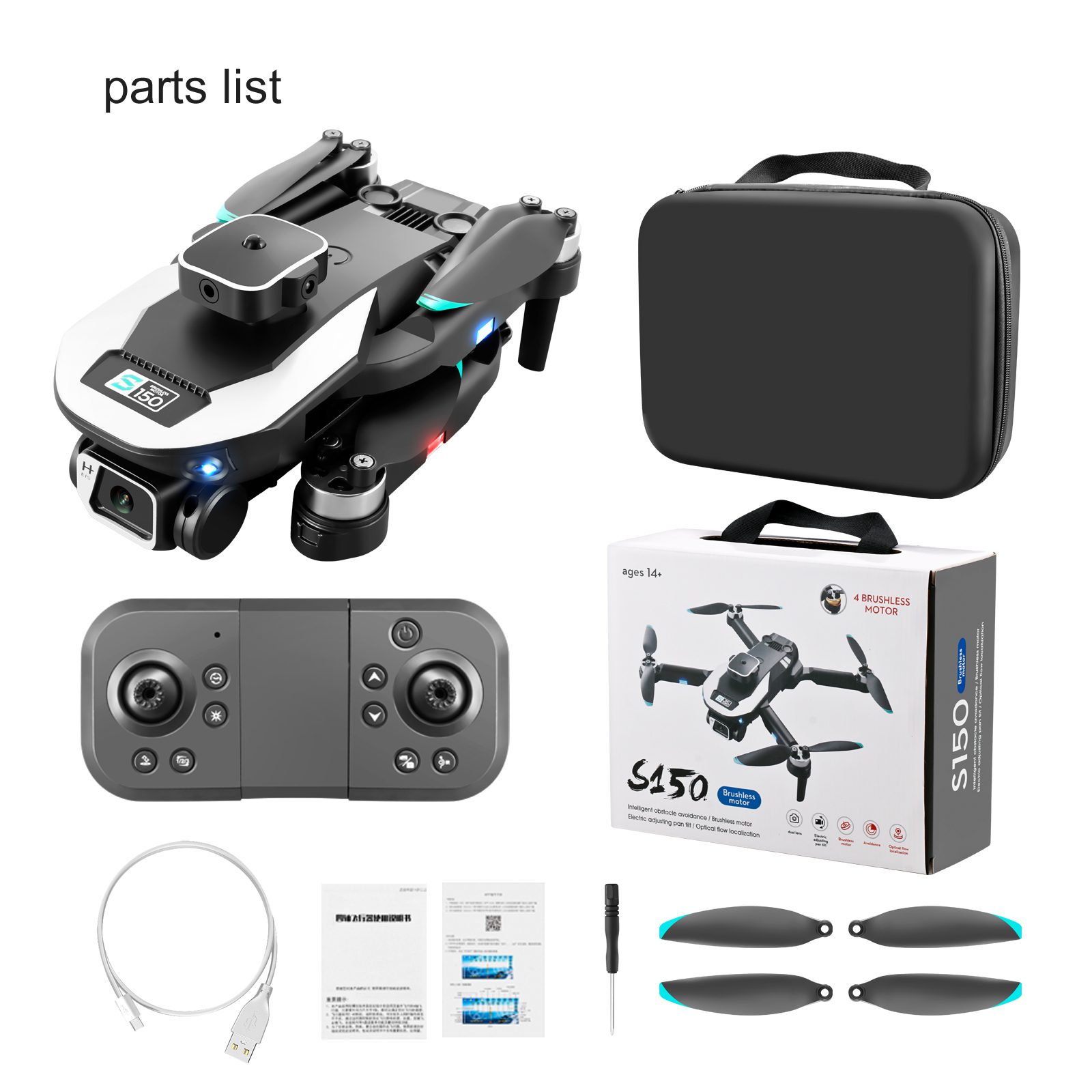 Optical Flow Obstacle Avoidance Camera Drone Toy S150