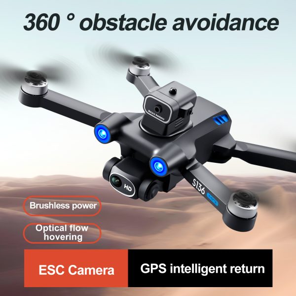 GPS Return Laser Obstacle Avoidance Mini HD Camera Drone S136 - Image 11