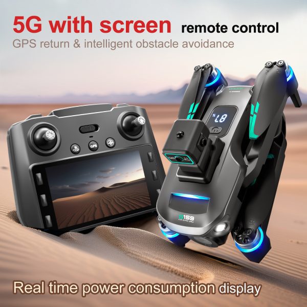 GPS Retrun RC Screen Control HD Camera Professional Drone S159 - Image 13