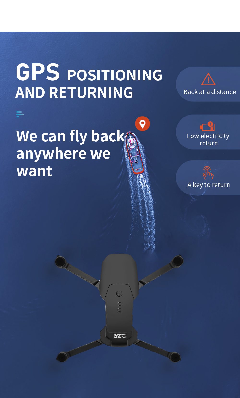GPS Intelligent Return 1.2KM Flight 4K HD Camera Drone L300
