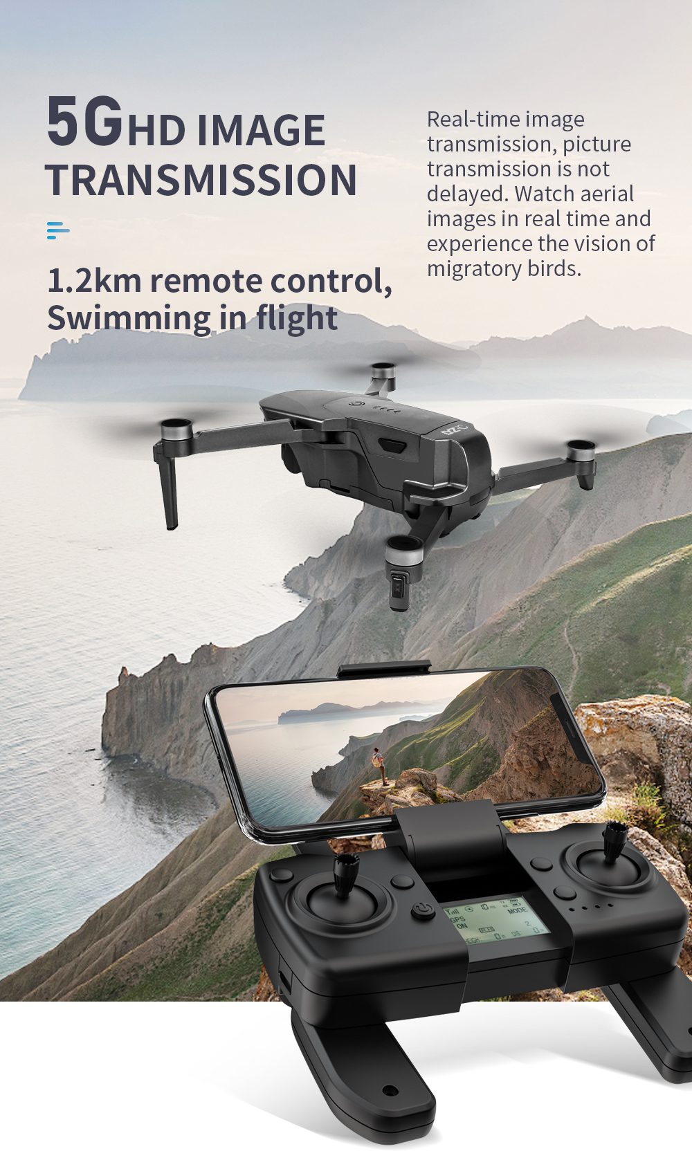 GPS Intelligent Return 1.2KM Flight 4K HD Camera Drone L300