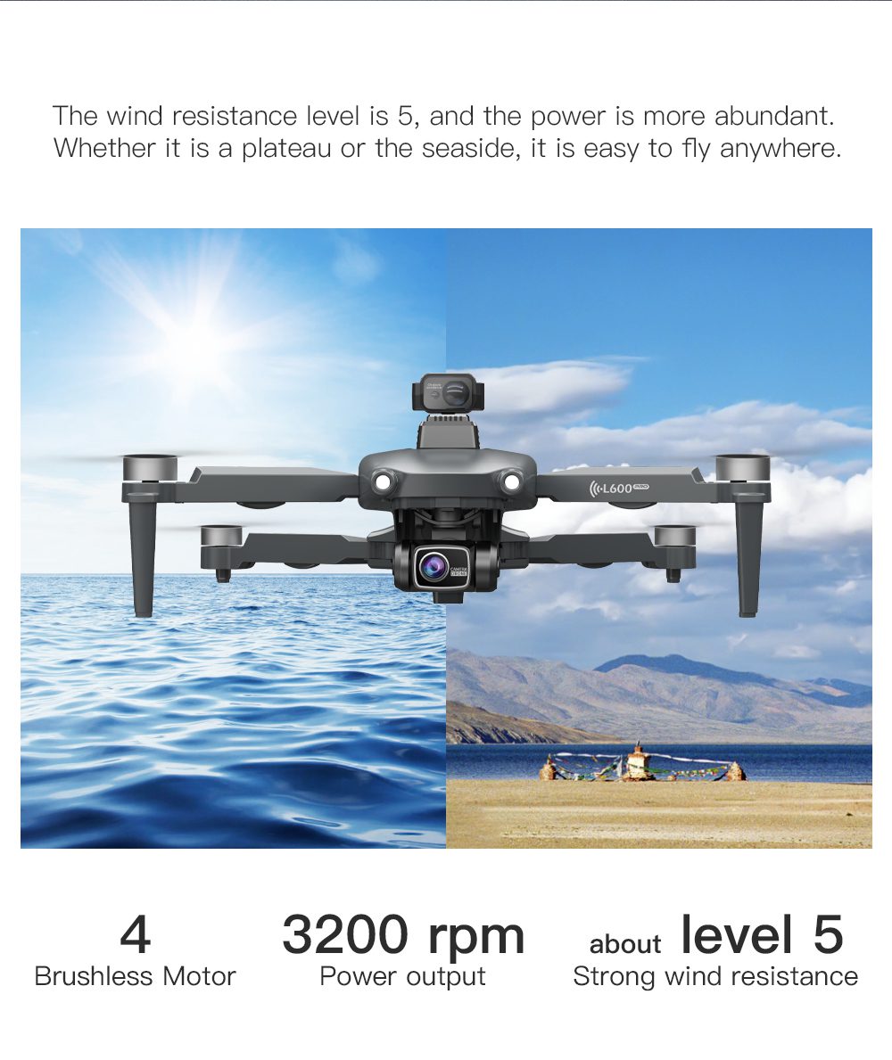 GPS Three Axis Gimbal 5G Professional 4K HD Camera Drone L600PRO