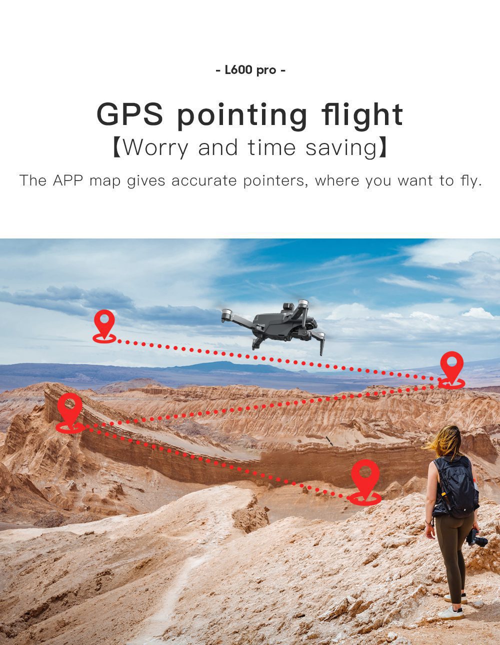 GPS Three Axis Gimbal 5G Professional 4K HD Camera Drone L600PRO