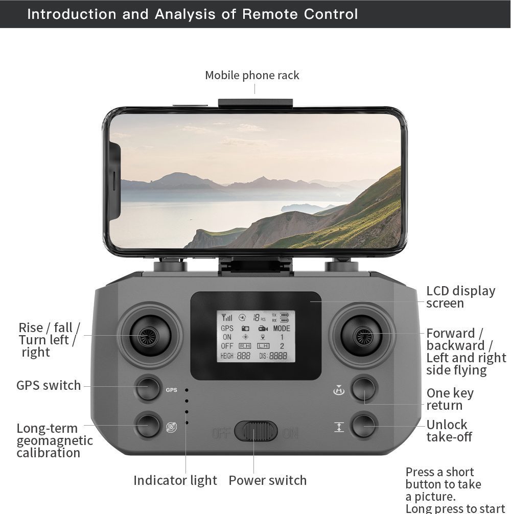 GPS Three Axis Gimbal 5G Professional 4K HD Camera Drone L600PRO