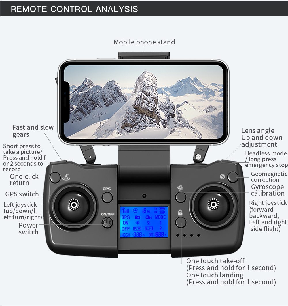 1.2KM Flight GPS Intelligent Return 4K HD Camera Drone L900PROSE