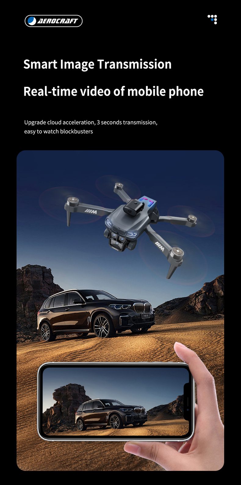 Optical Flow Obstacle Avoidance Triple Camera Drone Toy S183