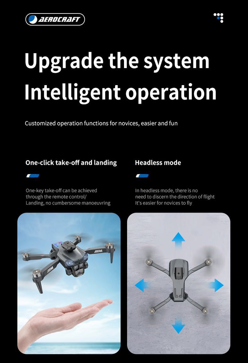 Optical Flow Obstacle Avoidance Triple Camera Drone Toy S183