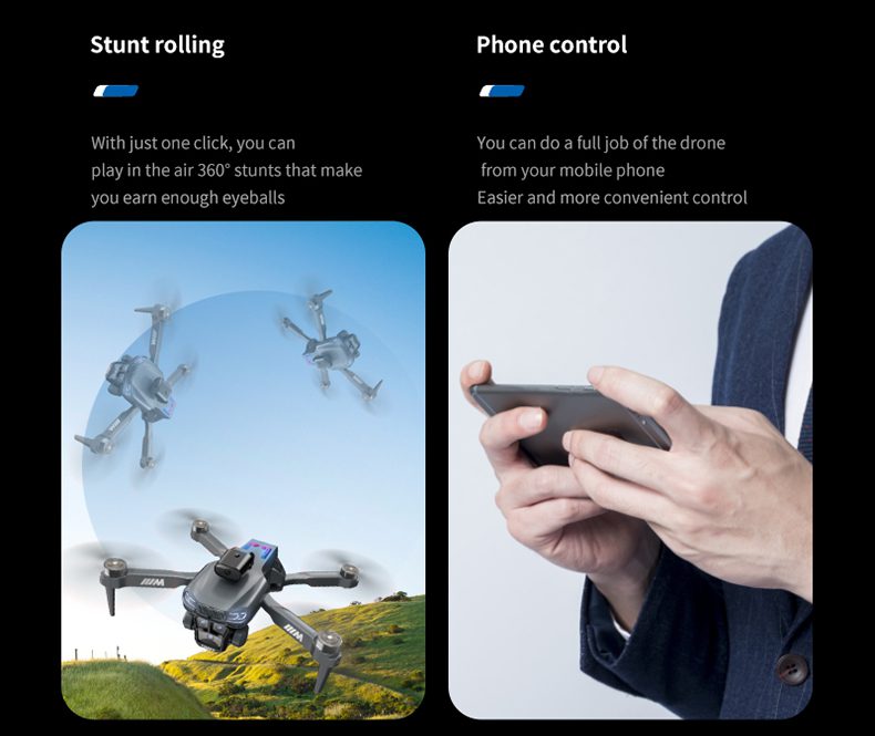 Optical Flow Obstacle Avoidance Triple Camera Drone Toy S183