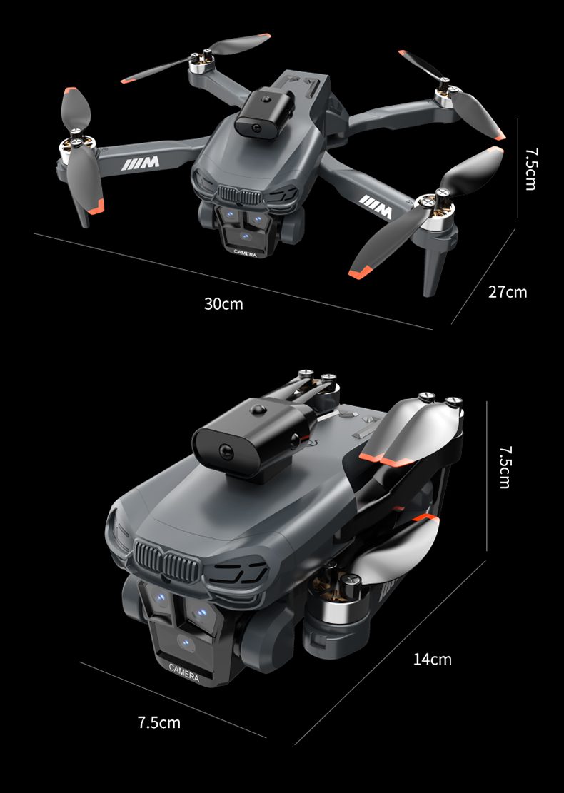 Optical Flow Obstacle Avoidance Triple Camera Drone Toy S183