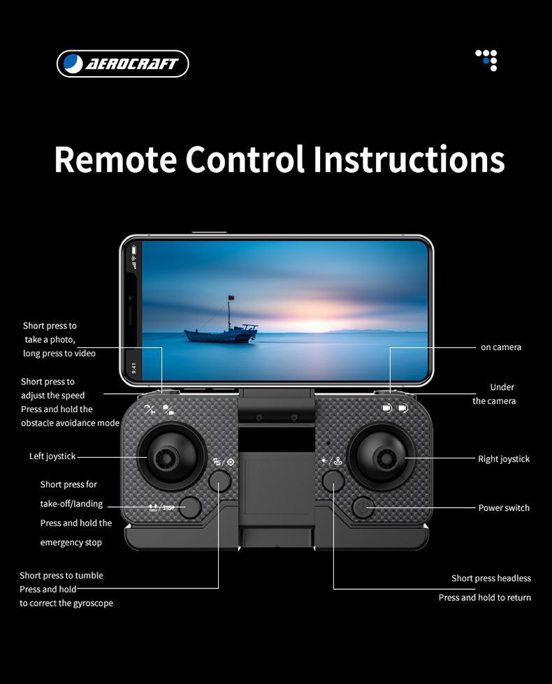 Optical Flow Obstacle Avoidance Triple Camera Drone Toy S183