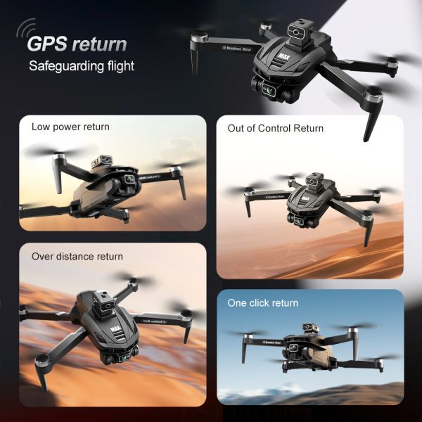 4.5" RC Screen GPS Return Intelligent 5G HD Camera Drone V168 - Image 9