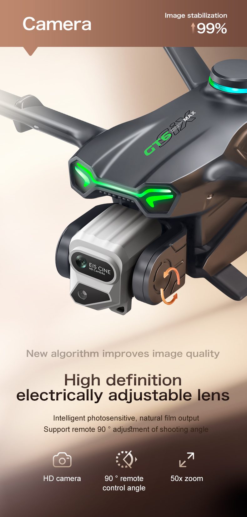 GPS Drone Return EIS Intelligence Obstacle Avoidance HD Camera GT6