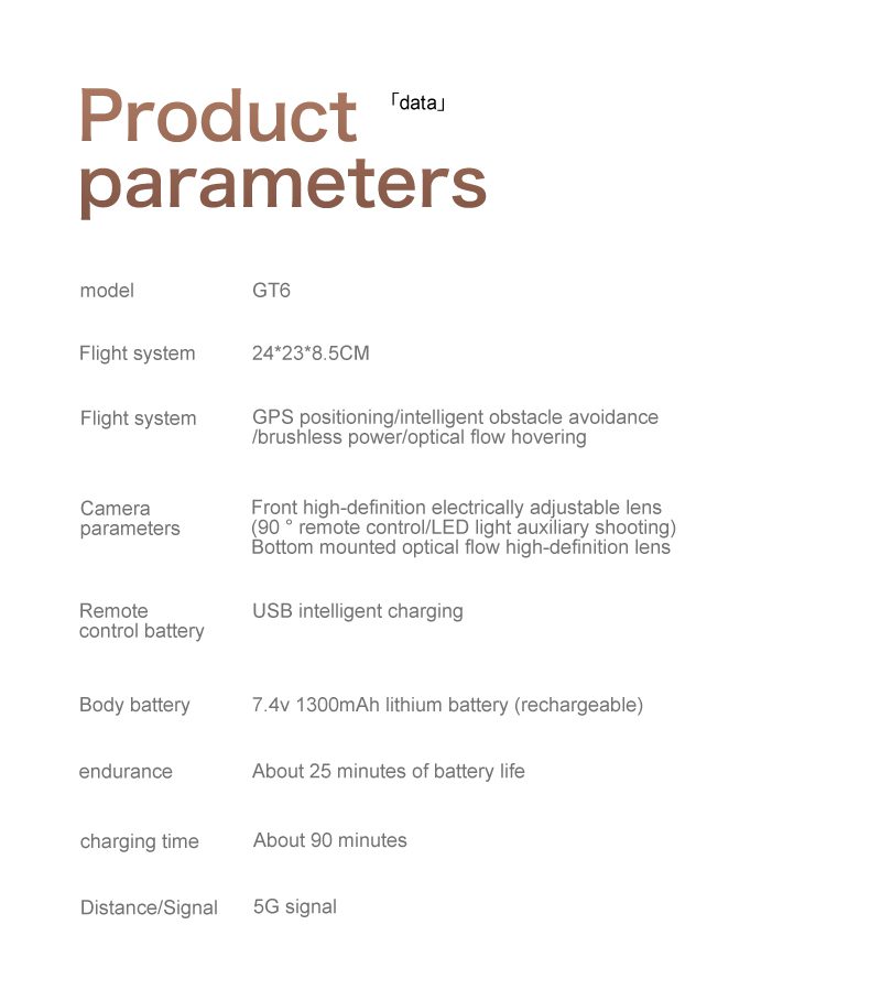 GPS Drone Return EIS Intelligence Obstacle Avoidance HD Camera GT6