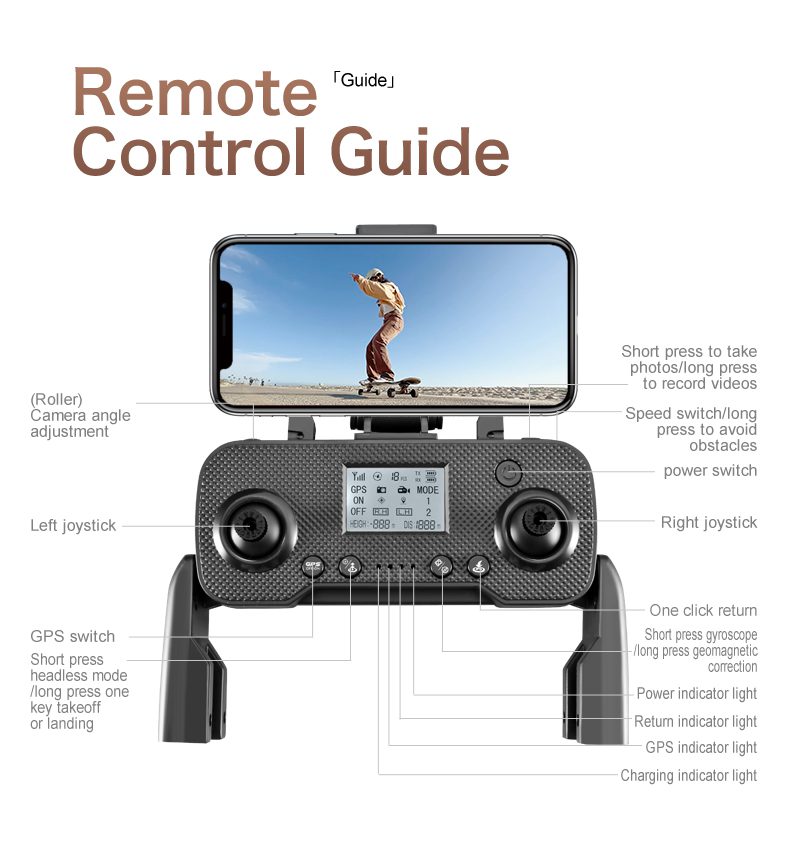 GPS Drone Return EIS Intelligence Obstacle Avoidance HD Camera GT6