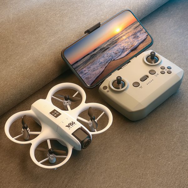 Mini Cool Light Protection Camera Drone Aircraft Toy V66 - Image 3