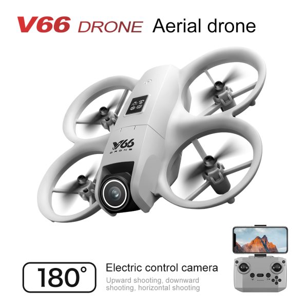 Mini Cool Light Protection Camera Drone Aircraft Toy V66 - Image 7