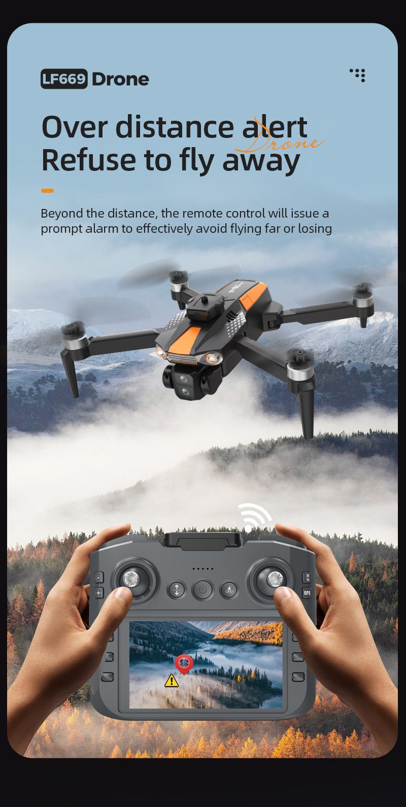 GPS Return RC Screen Control 5G Obstacle Avoidance Camera Drone LF669