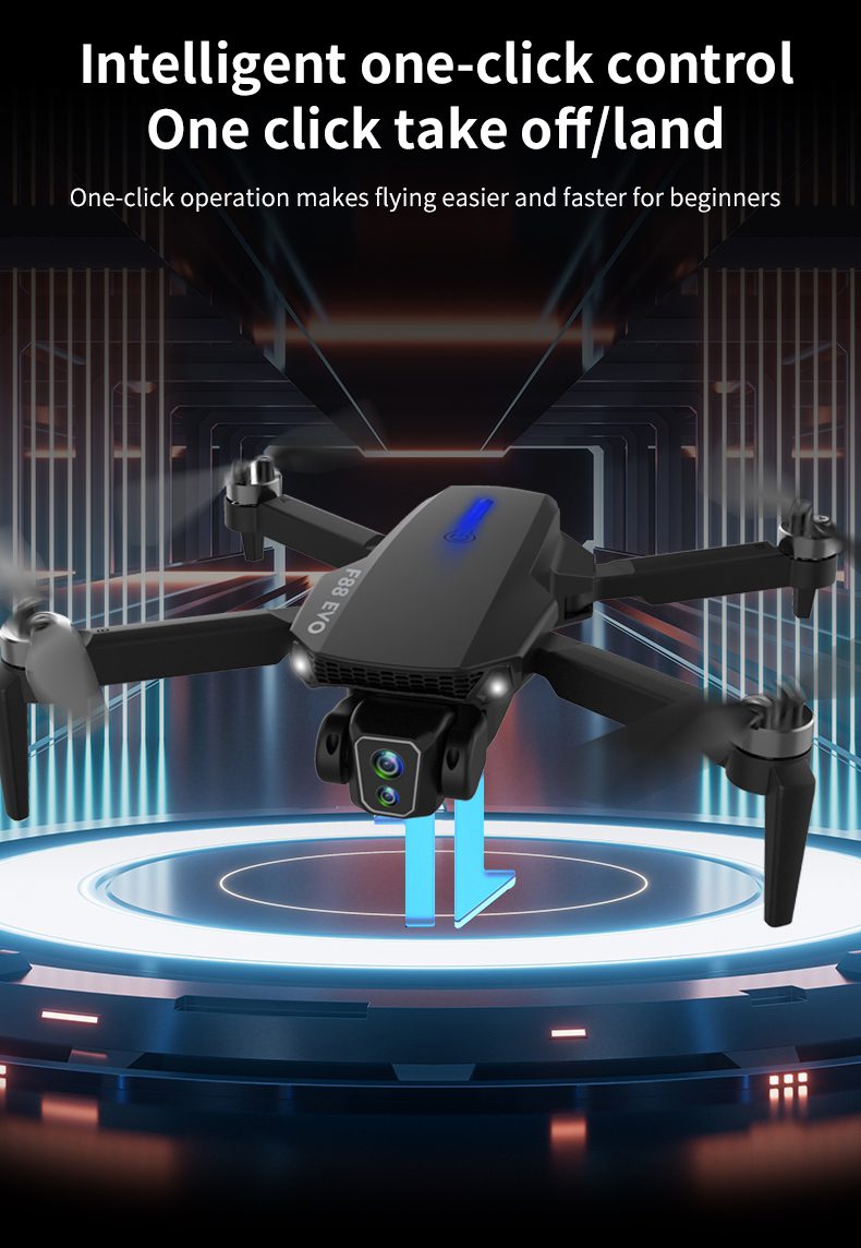 Remote Control Airplane Dual Camera Drone Kids Toy F88