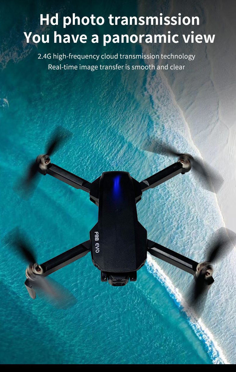 Remote Control Airplane Dual Camera Drone Kids Toy F88