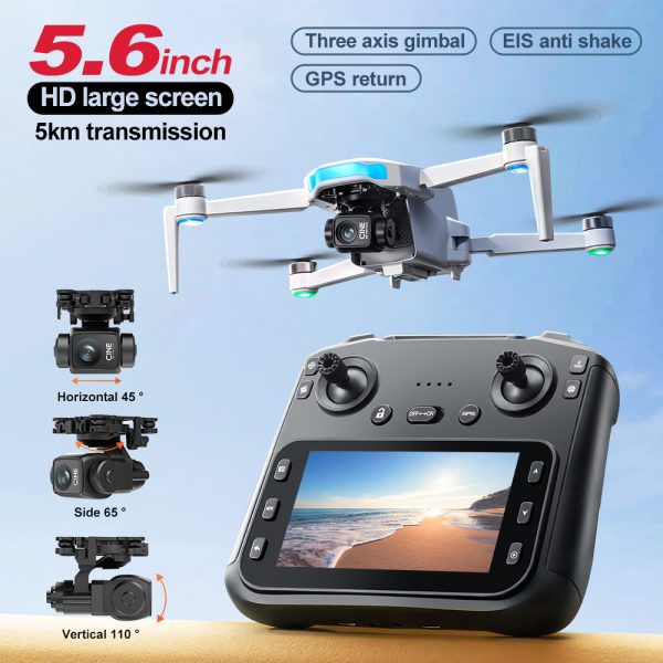 GPS 5.6" Screen 5G Three Axis EIS Stabilization HD Camera Drone S-X1 - Image 7