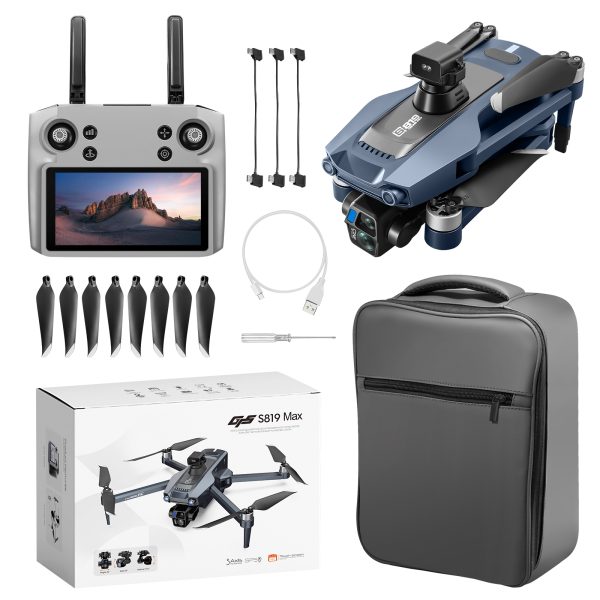 GPS Return 5G Relay 6KM Flight Remote Screen 4K HD Camera Drone S819 - Image 15