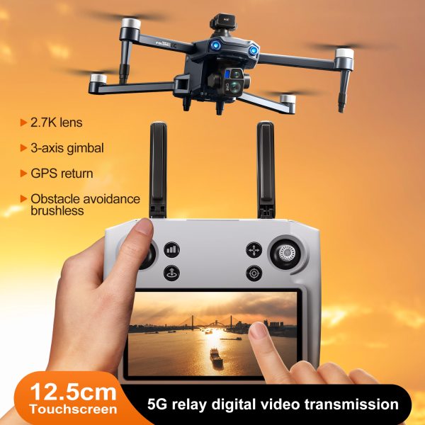 GPS Return 5G Relay 6KM Flight Remote Screen 4K HD Camera Drone S819 - Image 7