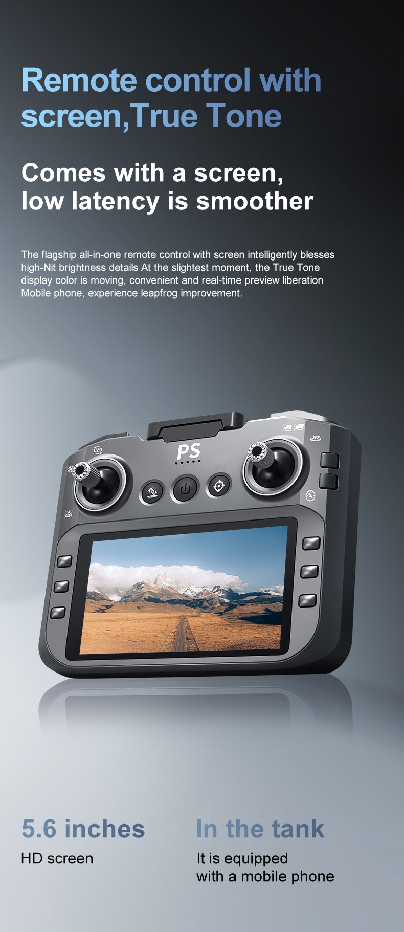 5.6" Screen Control Obstacle Avoidance Dual Camera Drone Toy D13