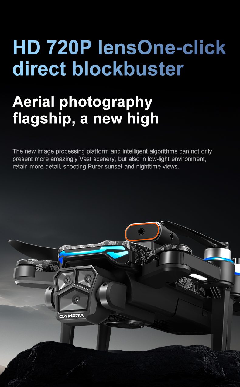 5.6" Screen Control Obstacle Avoidance Dual Camera Drone Toy D13