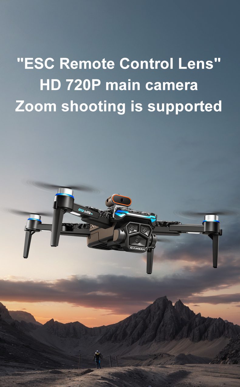 5.6" Screen Control Obstacle Avoidance Dual Camera Drone Toy D13
