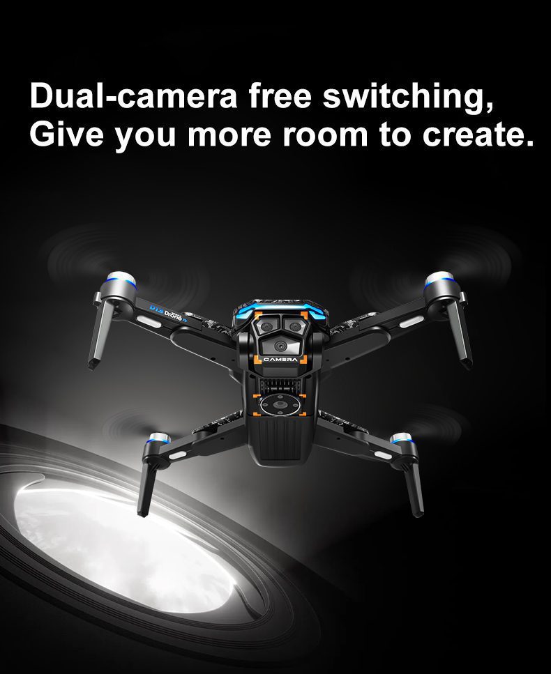 5.6" Screen Control Obstacle Avoidance Dual Camera Drone Toy D13