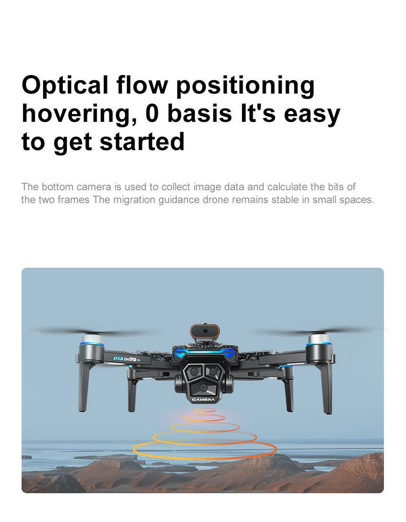5.6" Screen Control Obstacle Avoidance Dual Camera Drone Toy D13