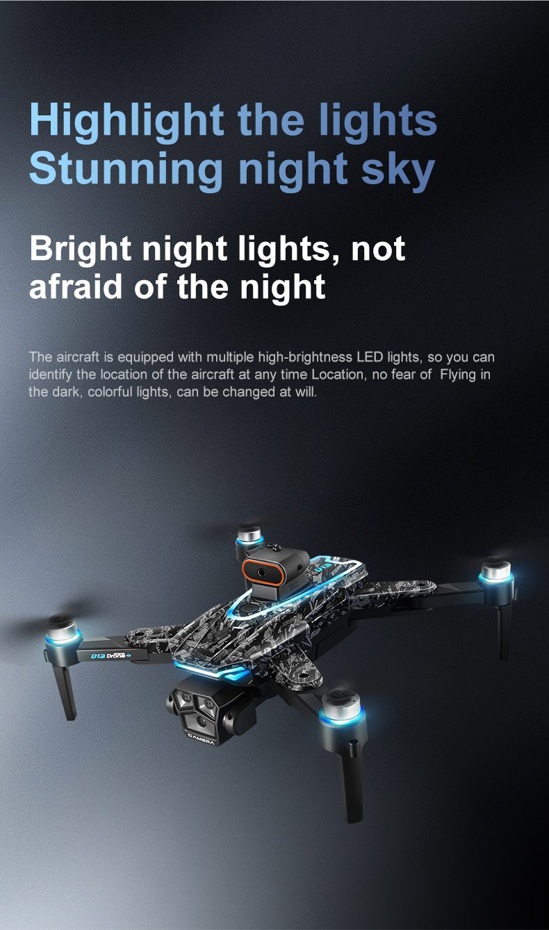 5.6" Screen Control Obstacle Avoidance Dual Camera Drone Toy D13