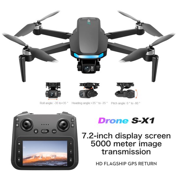 GPS 5.6" Screen 5G Three Axis EIS Stabilization HD Camera Drone S-X1 - Image 14