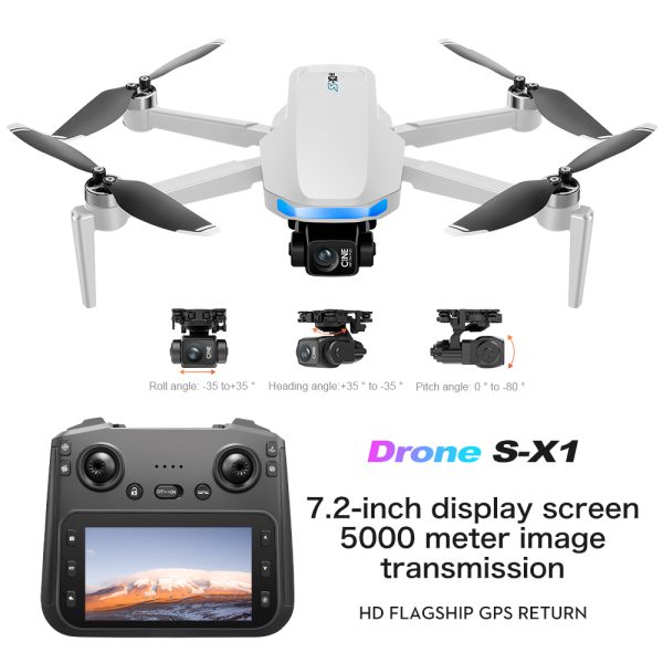 GPS 5.6" Screen 5G Three Axis EIS Stabilization HD Camera Drone S-X1 - Image 15