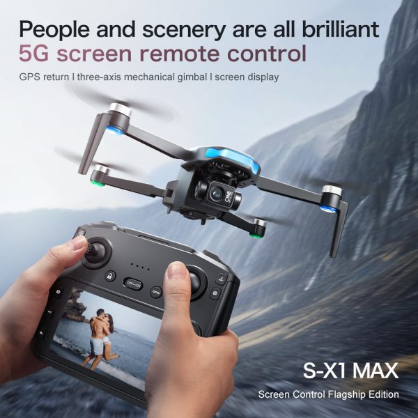 GPS 5.6" Screen 5G Three Axis EIS Stabilization HD Camera Drone S-X1 - Image 17