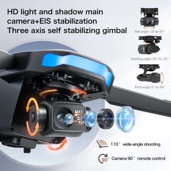 GPS 5.6" Screen 5G Three Axis EIS Stabilization HD Camera Drone S-X1 - Image 30